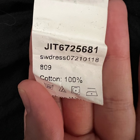 Black dress/ cover up with tassels and v neck design - Picture 6 of 8